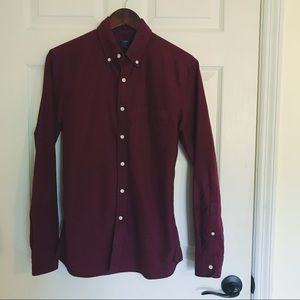 J. Crew Oxford Shirt in Wine
